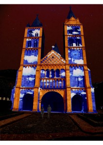 Illumination Eglise Saint Léger Noël Bleu 2015