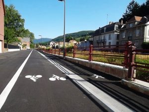 Guebwiller a aménagé sa trame verte en 2013 : une piste pour usager à pied, en rollers ou à vélo